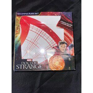 Marvel Comics Dr. DOCTOR STRANGE Movie MELAMINE Kitchen 4 Plate Set - NEW
